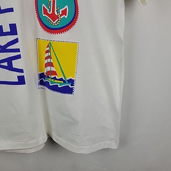 VTG Lake Placid TShirt Large Single Stitch 80's 1989 Travel Signal Mega-Tee NWT - Picture 5 of 11